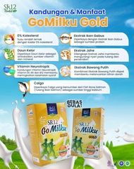 Susu kambing etawa bubuk gomilku go milku SR12 box dan saset original cokelat strawberry. rasa manis