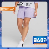 PUMA BASICS - กางเกงขาสั้นผู้หญิง PUMA POWER Colourblock สีม่วง  67364025