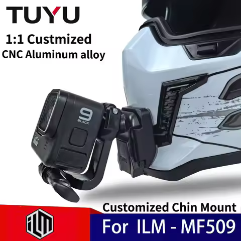 For ILM MF509 Helmet Custom Aluminium Chin Mount for GoPro Hero 12 11 10 9 8 Insta360 X4 Ace pro X3 
