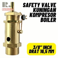 Brass Safety Valve Compressor 3/s 8" inch Thread 16.5mm