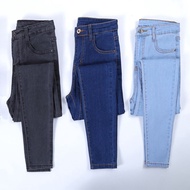 jeans women Ready Stock Women's Jeans 9-point Stretch  Small Feet  demin pants