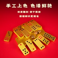 Ready Stock Brass Medal Nine Nine Nine Dominoes Large Size Local Tyrant Gold High-End Tianjiu Card T