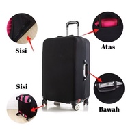 Elastic Stretchy Luggage Cover with Side Handle Premium Plain Black Top RightKiri Size 18" 19" 20" 2