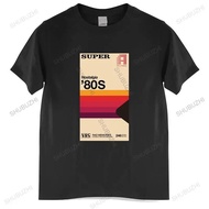 Men brand teeshirt super tape T shirt 1980s eighties retro movies vhs funny nostalgia 80 men's t-shi