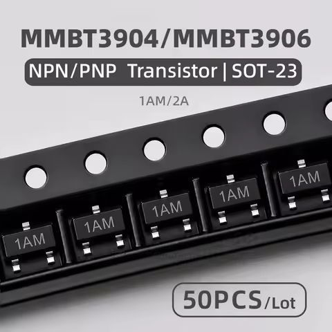 50PCS MMBT3904 MMBT3906 SOT-23 SMD Transistor NPN PNP General Purpose Switching BJT 1AM 2A Marking C