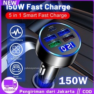 Car mobile phone Fast Charger,5 Port 150W Car Charger Adapter Car mobile phone Fast Charger, 5 Port 