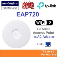 TP-Link EAP720 Omada BE5000 Ceiling Mount Wi-Fi 7 Access Point with 2.5G port, w/AC Adapter - 5 Year