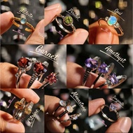 [Inspected] Natural stone S925 silver ring - Garnet - Citrine - Moonstone - Peridot - Amethyst - Fre