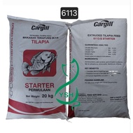 Cargill Makanan Ikan 6113 Premium Tilapia Fish Feed 20kg