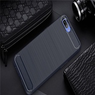 Carristo Oppo A3S Back Case Cover Carbon Fiber Brushed TPU Silicone Soft Casing Phone Mobile Housing