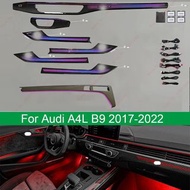 32 Colors LED Ambient Light For Audi A4 B9 A5 2017-2022 Decorate Lamp Grain Door Panel Mood Lamp Carbon Neon Light Footlight