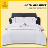 Hotel White 4 in 1 Fitted Bedding Set White Fitted Sheet Hotel Cadar Putih Hotel Sarung Bantal Hotel