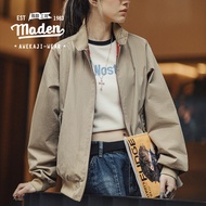 MADEN brand work style womens 2024 spring new Harrington jacket womens American standing collar work