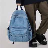 Denim Backpack Denim Backpack Large-Capacity Casual Retro Denim Backpack Girls Bags Student Schoolba