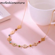 MXFASHIONE 7 Chakra Necklace, Balance Charm Choker Style Chakra Charm Choker, Gold Color Transformat
