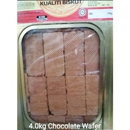 [Tin Biscuit] 4kg Khong Guan Chocolate Wafer / Biskut Wafer Coklat / Biscuit Ice Cream Chocolate