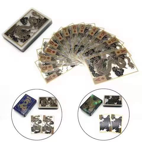 Creative Transparent Playing Cards Dragon Tiger Poker Cards Party Entertainment Board Game Gift L773