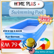 Inflatable Swimming Pool/Kolam Mandi Budak Kids/Kolam Mandi Besar Pelampung/Rectangular 3 Rings Infl