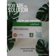 Jarum insulin saiz 4mm LIFE TECH