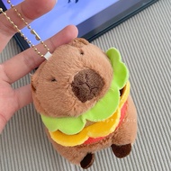 GANTUNGAN Capybara Burger Doll Keychain