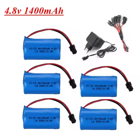 4.8v 1400mah NICD Battery + Charger Set For Rc toys Cars Tanks Robots Boats Guns 4*AA 4.8v Rechargea