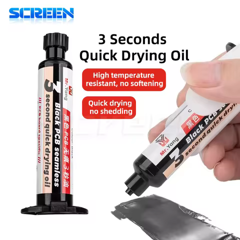 YCS Mr.Yang 3S UV Curing Black Oil for Mobile Phones Motherboard PCB Jump Wire 3 Seconds Quick-Dryin