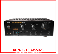 KONZERT AV-502 C / ORIGINAL / 5.1CH / Stereo Karaoke Amplifier / 500 Watts x 2  / 10 Meter Speaker Wire #16 / 3.5mm Audio Cable / RCA Audio Cable (AV502C)