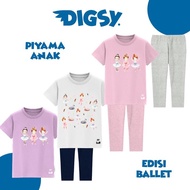 Baju Tidur Anak Perempuan Piyama Anak Perempuan Ballet Ballerina Usia 2 Sampai 8 Tahun Bahan Katun C