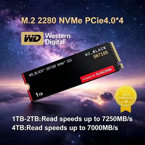 Western Digital BLACK SN7100 PCIe Gen 4.0 M.2 2280 NVMe SSD Internal SSD Gaming Solid State Drive 1T