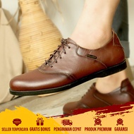 DOLCIMOD - Sepatu Kulit Pria Casual Kerja Kantor Temali Derby Shoes Bunut Tebrau Acara Resmi Formal