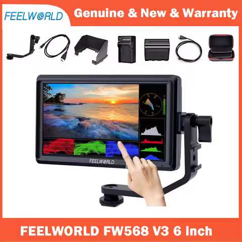 FEELWORLD FW568 V3 6 Inch DSLR Camera Field Monitor with 3D LUT Full HD1920X1080 Support HDMI Output