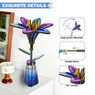 DIY Coloring 3D Wooden Puzzle, 3D Puzzle Toy, Wooden Lily Puzzle