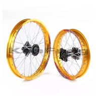 ชุดล้อโล วงล้อINFINITY 140x14 185x12 (2วง) +ดุมเงา(หน้า-หลัง-ดุมเสตอร์) MSX-125 MSX-SF DEMON-125.ไม่