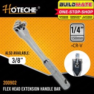 Hoteche Flex Head Extension Handle Bar 1/4" 150mm Cr-V HTC-200902 •BUILDMATE•