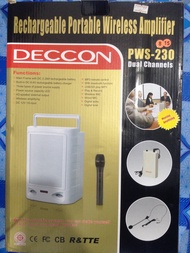 ตู้ลำโพงช่วยสอน แบบพกพา ชาร์จได้ DECCON PWS-230 USB SD card BLUETOOTH ไมค์ 3 ตัว พูดพร้อมกันได้ 1 AU