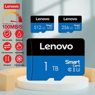 {Shirelle อุปกรณ์อิเล็กทรอนิกส์} Lenovo 2TB UHS-I Micro TF SD Card 1TB 512GB 256GB หน่วยความจำ128GB Class 10 Flash Memory กันน้ำเก็บมือถือขนาดเล็ก