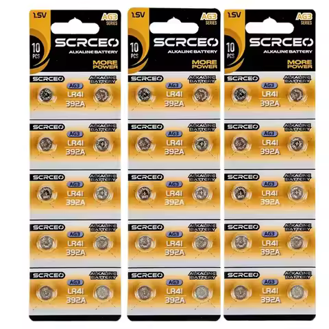 20-200PCS LR41 AG3 SR41 384 392 L736f L736c Batteries for Bow Sight Light Watch Thermometer 1.5V Alk