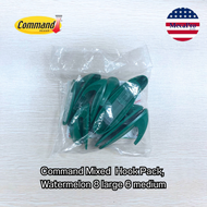 Command® Damage-Free Hanging Medium Designer 4 Hooks 6 Strips ตะขอแขวนตกแต่งติดผนัง นิกเกิลขัดเงา