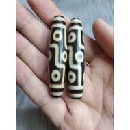 SA DZI 9 EYES, King Dzi, supports fortune, love, health, beautiful flesh stone, cinnabar to make a p
