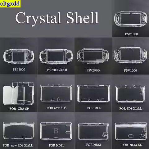cltgxdd 1piece clear protective case FOR PSP PSV GBA SP NDSL DSI NDSi XL 3DS XL new 3DS XLLL console