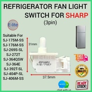 1 PCS SHARP (OEM) (3 Pin) FREEZER FRIDGE FAN LIGHT SWITCH DOOR SWITCH SPARE SJ-171M-SL / SJ-176M-SS/