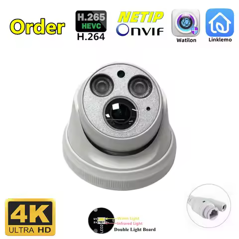 4K 8MP Fisheye Ultra large wide angle lens POE IP Caemra Dome 1.7MM lens Dual light color night visi