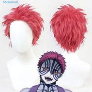 DARNELL Akaza Cosplay Wig, Synthetic Anime Demon Slayer Cosplay Wig, Party Natural Heat Resistant Fl