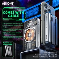 Wekome Vanguard WP 38 Magnetic Wireless PD 20W 10000mAh 15W 22.5W Build in Phone Holder Cable Powerbank