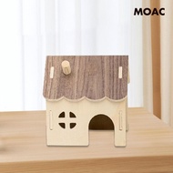 [ Hamster Wood House Hideout Hamster Habitats Decor for Syrian Hamster Gerbils