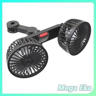 Car Fan 2-Head 360 Degree Car Fan 3-speed Rear Seat Car Fan For USB Rear Seat Dual-Head Speed