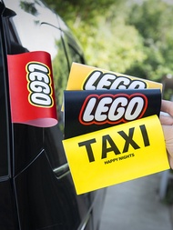 - ready stock'Washed Label Label Sticker Car Label Decoration lego Label Sticker lego Car Sticker le