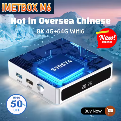 【Geniune】2025 New IMETBOX M6 TV Box Amlogic S905X4 4GB 64GB with ai Voice Control Wifi6 Smart TV Box