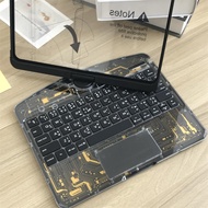 [หมุนได้+ถอดปกได้]เคสคีย์บอร์ดสำหรับไอแพด gen10 iPad 11 รุ่น A16  Pro12.9 Pro11 Air6 Air7 11" 13"202
