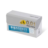 Sagami Original 0.01 L-size Extra Lubricated 12's Pack PU Condom